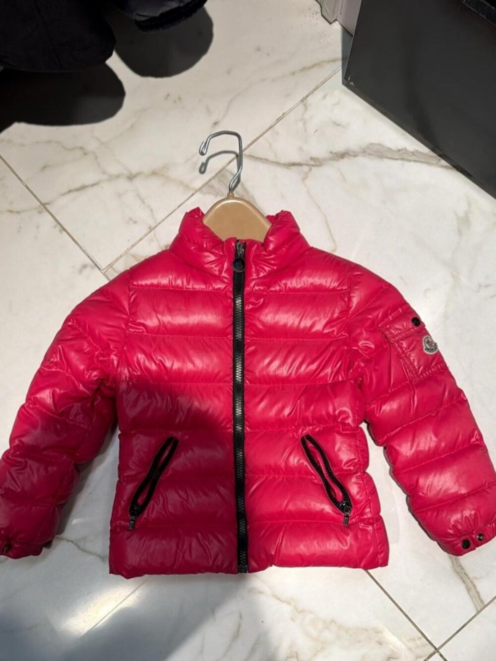 Moncler Bady Pink Down Puffer Jacket 4Y 104cm